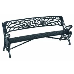 Banc public en métal et fonte