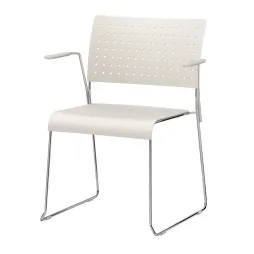 Chaise de collectivité empilable Lara blanche