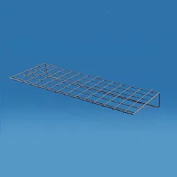 Tablette horizontale grise pour grille d'exposition