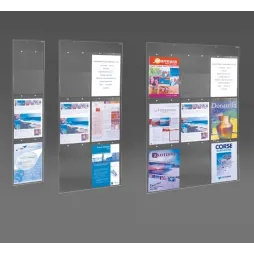 Porte affiches en plexiglass transparent