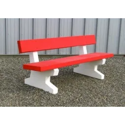 Visuel et installation du banc extérieur en béton