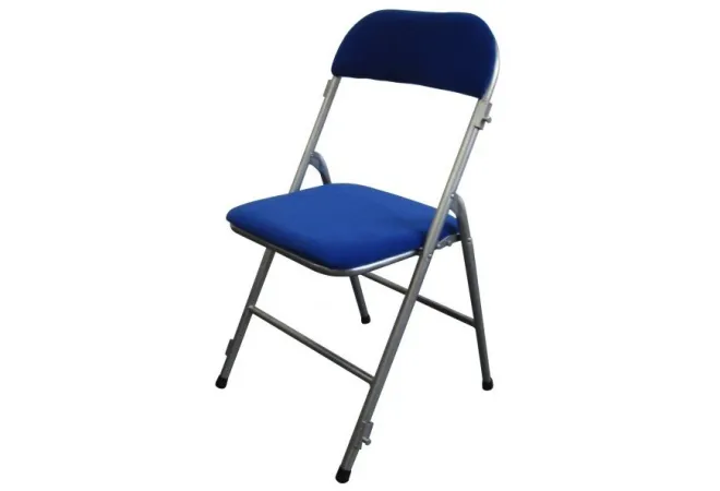 Chaise de collectivité empilable en velours - bleu
