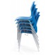 Chaise à coque empilable et ergonomique pour collectivités - modèle Kaline - coque bleu - Leader Equipements