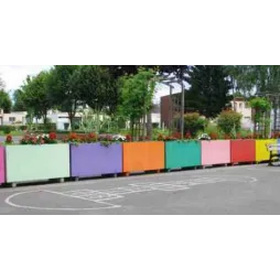 Jardinière Akhenaton rectangulaire en béton - Leader Equipements