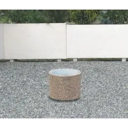 Jardinière Cléopâtre ronde en béton - Leader Equipements
