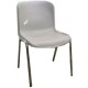 Chaise à coque pour collectivité empilable Milan - coque gris 12 - RAL 7044 - Leader Equipements