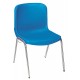 Chaise à coque pour collectivité empilable Milan - coque bleu 15 - RAL 5005 - Leader Equipements