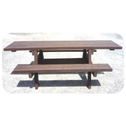 Visuel de la table pic nic en plastique recyclé - modèle EDEN PMR - Leader Equipements