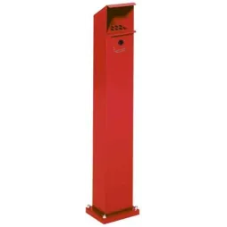 Cendrier métallique Colonne - rouge - Leader Equipements