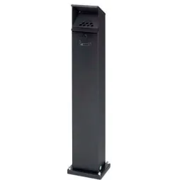 Cendrier métallique Colonne - argent antique - Leader Equipements