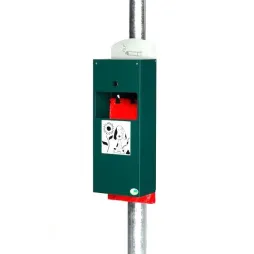 Distributeur de doggybag avec cendrier - vert mousse - sur poteau - Leader Equipements