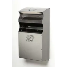 Cendrier corbeille 2 en 1 anti-tempête - argenté - Leader Equipements