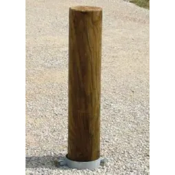 Visuel du potelet rond bois escamotable - Leader Equipements