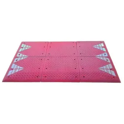 coussin ralentisseur en caoutchouc rouge - Leader Equipements