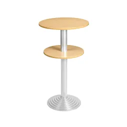 Table pour collectivités type Mange Debout pied rond et double plateau - Leader Equipements Table pour collectivités type Mange Debout pied rond et double plateau - Leader Equipements