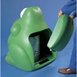  Visuel de la poubelle ludique Grenouille et de sa porte arrière - Leader Equipements