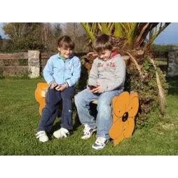 Banquette ludique en bois et figurine en stratifié de Fleurs - Leader Equipements