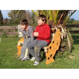 Visuel du banc ludique en bois et figurine en stratifié Dragon - Leader Equipements