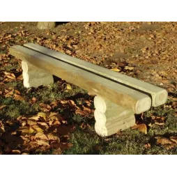 Banquette d'aspect rustique en rondins de bois Rondino - Leader Equipements