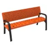 Banc public en polyéthylène Maverick design végétal - RAL 2004 - LEADER EQUIPEMENTS
