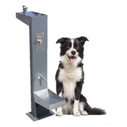 Fontaine distributrice d'eau potable Doggy avec bac pour animaux - Leader Equipements