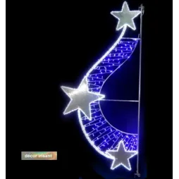 Swing étoilé irisant - Décoration de Noël pour réverbère
