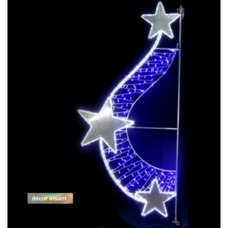 Swing étoilé irisant - Décoration de Noël pour réverbère