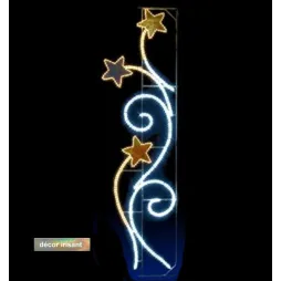 Visuel Rinceaux d'étoiles irisant - Décoration de Noël pour réverbère - Leader Equipements Visuel Rinceaux d'étoiles irisant - Décoration de Noël pour réverbère - Leader Equipements