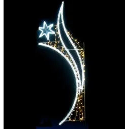 Visuel naissance d'étoile lumineuse - Décoration de Noël pour lampadaire - Leader Equipements