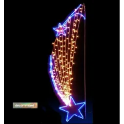 Décoration lumineuse : visuel luminaire irisant Romane - Décoration de Noël pour poteau - Leader Equipements