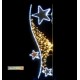 Visuel du décor lumineux Bijou d'étoiles irisant pour candélabre - Décoration de Noël pour collectivités - Leader Equipements