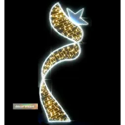 Visuel du décor lumineux Ruban étoilé irisant - Décoration de Noël de Leader Equipements