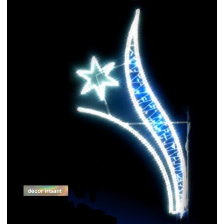 Décor lumineux : visuel de la Clarté étoilée irisant - prix de la décoration de Noël pour ville - Leader equipements