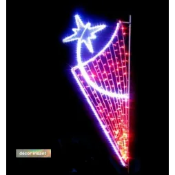 Visuel de la suspension de noël décor lumineux et irisant pour lampadaire Onde stellaire - Leader Equipements Visuel de la suspension de noël décor lumineux et irisant pour lampadaire Onde stellaire - Leader Equipements