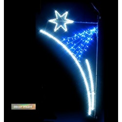 Visuel du luminaire : le décor lumineux de noël pour candélabre Étoile brillante - Leader Equipements
