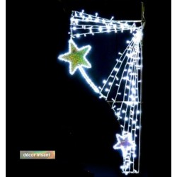 Image Décor lumineux irisant de noël Perles d'étoiles pour réverbère - Leader Equipements