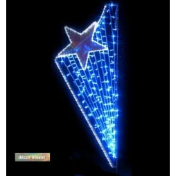 L'Envolée d'étoile irisée - visuel du décor extérieur à leds pour les villes - Leader Equipements