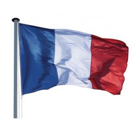 Visuel du pavillon tricolore français à hisser sur mât de pavoisement - Leader Equipements