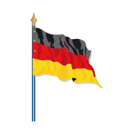 Visuel du Drapeau officiel de l'Allemagne cloué sur hampe - Leader Equipements