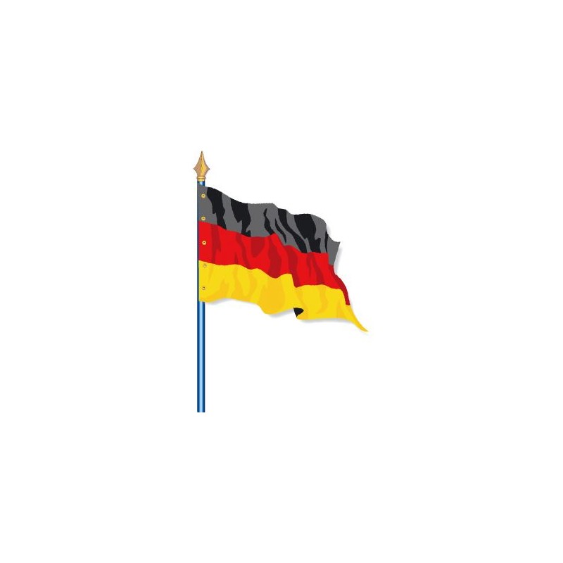 Drapeau pays de l'union européenne - Drapeau sur hampe - Drapeaux  Dimensions 20 x 30 cm Modèle Allemagne (C1)