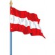 Visuel du Drapeau officiel de l'Autriche cloué sur hampe - Leader Equipements