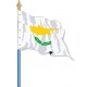 Visuel du Drapeau officiel de Chypre cloué sur hampe - Leader Equipements