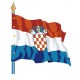 Visuel du Drapeau officiel de la Croatie cloué sur hampe - Leader Equipements