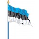 Visuel du Drapeau officiel de l'Estonie cloué sur hampe - Leader Equipements