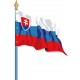 Visuel du Drapeau officiel de la Slovaquie cloué sur hampe - Leader Equipements