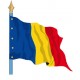 Visuel du Drapeau officiel de la Roumanie cloué sur hampe - Leader Equipements