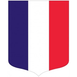 Visuel de l'Écusson Tricolore porte-drapeaux - gamme éco : châssis en bois - Leader Equipements