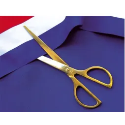 Visuel de la paire de ciseaux d'inauguration dorée - Leader Equipements