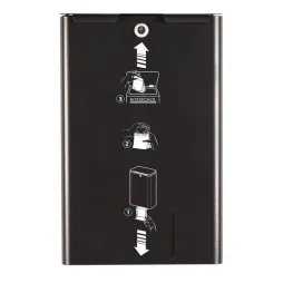 Distributeur et corbeille féminine murale - 10 L - manganèse - Leader Equipements