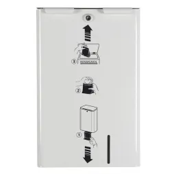 Distributeur sachets et corbeille murale - 10 L - blanc - Leader Equipements